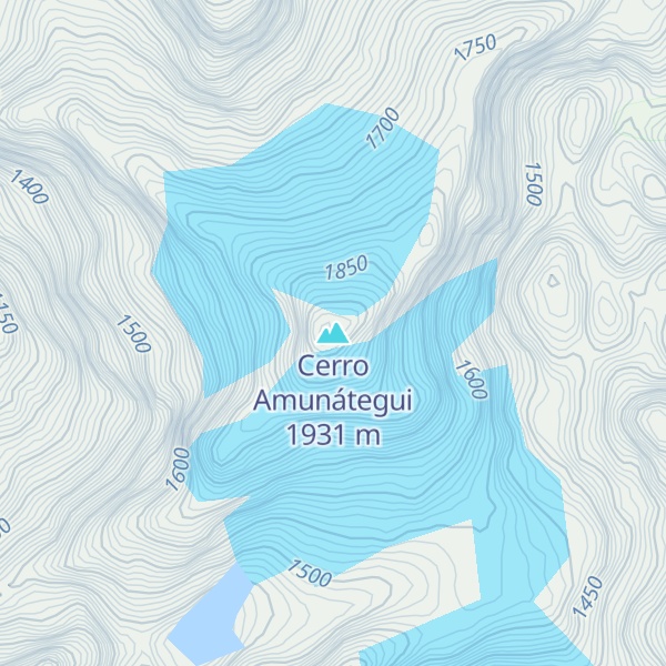 Map of Cerro Amunátegui