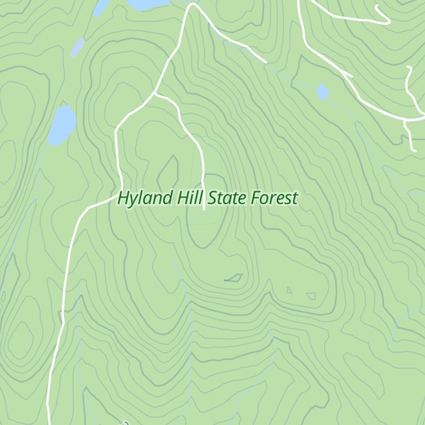 Map of Hyland Hill