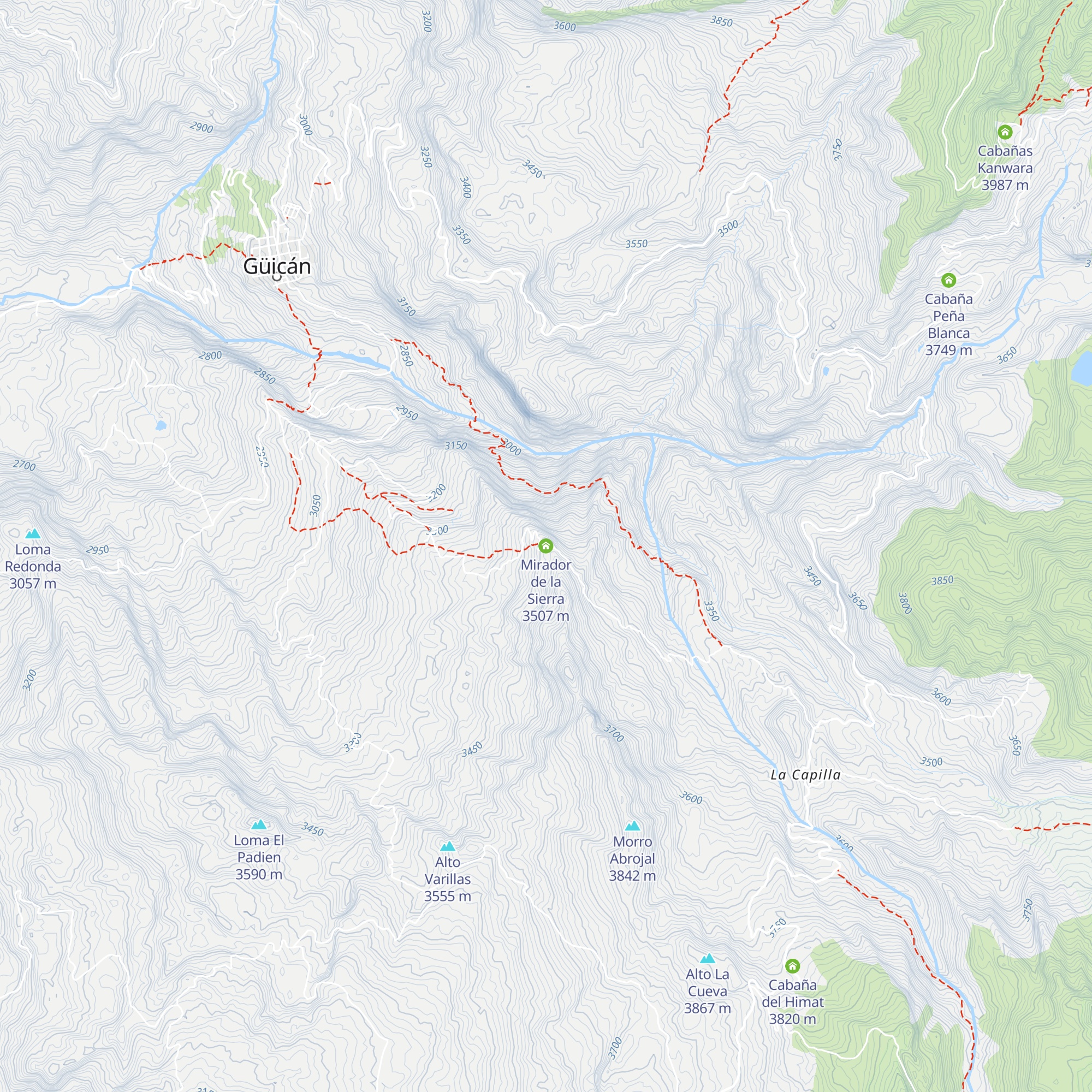Mirador de la Sierra map