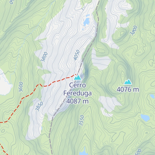 Map of Cerro Fereduga
