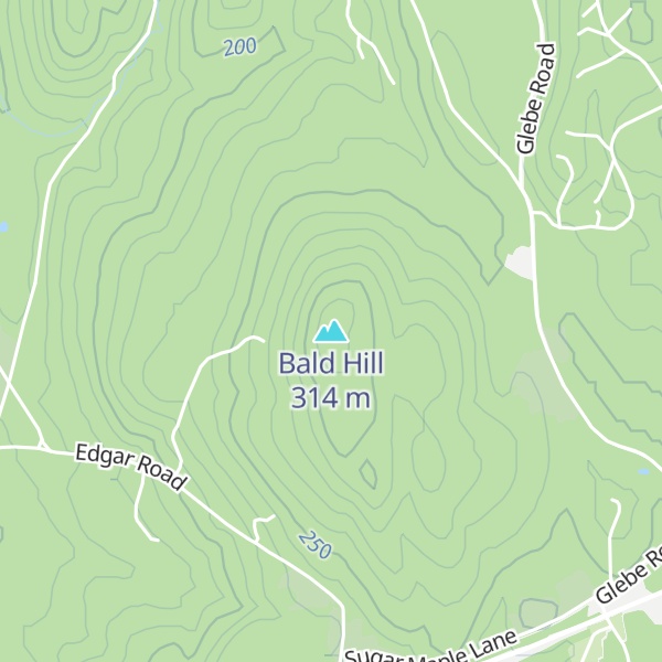 Map of Bald Hill