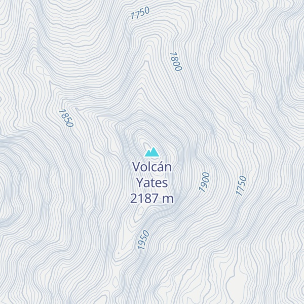 Map of Volcán Yates