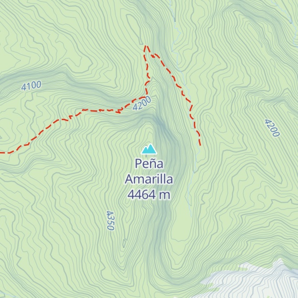 Map of Peña Amarilla