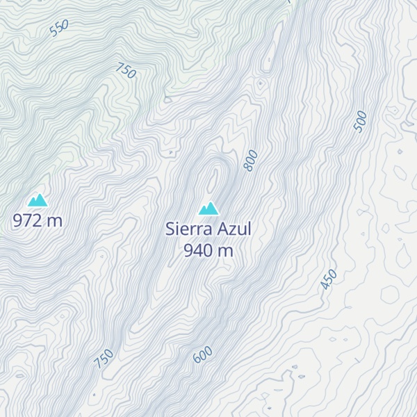 Map of Sierra Azul