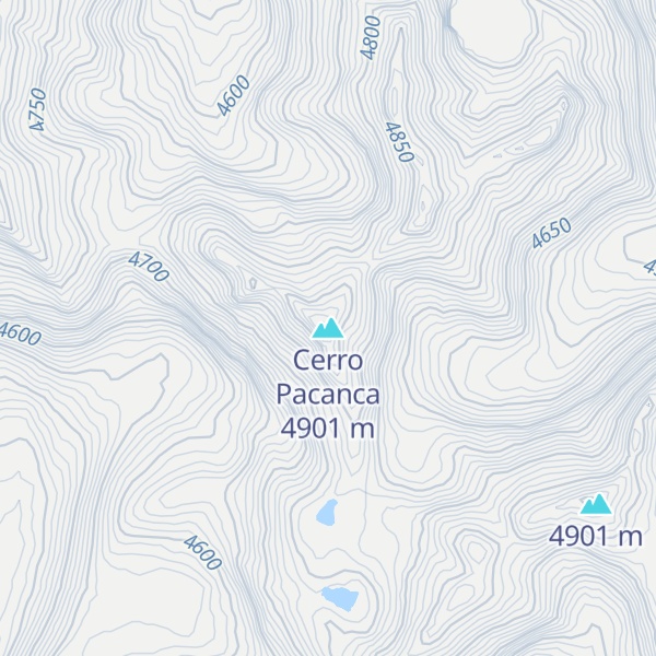 Map of Cerro Pacanca