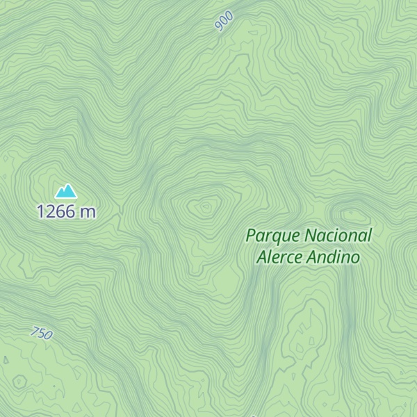 Map of Cerro Canutillar