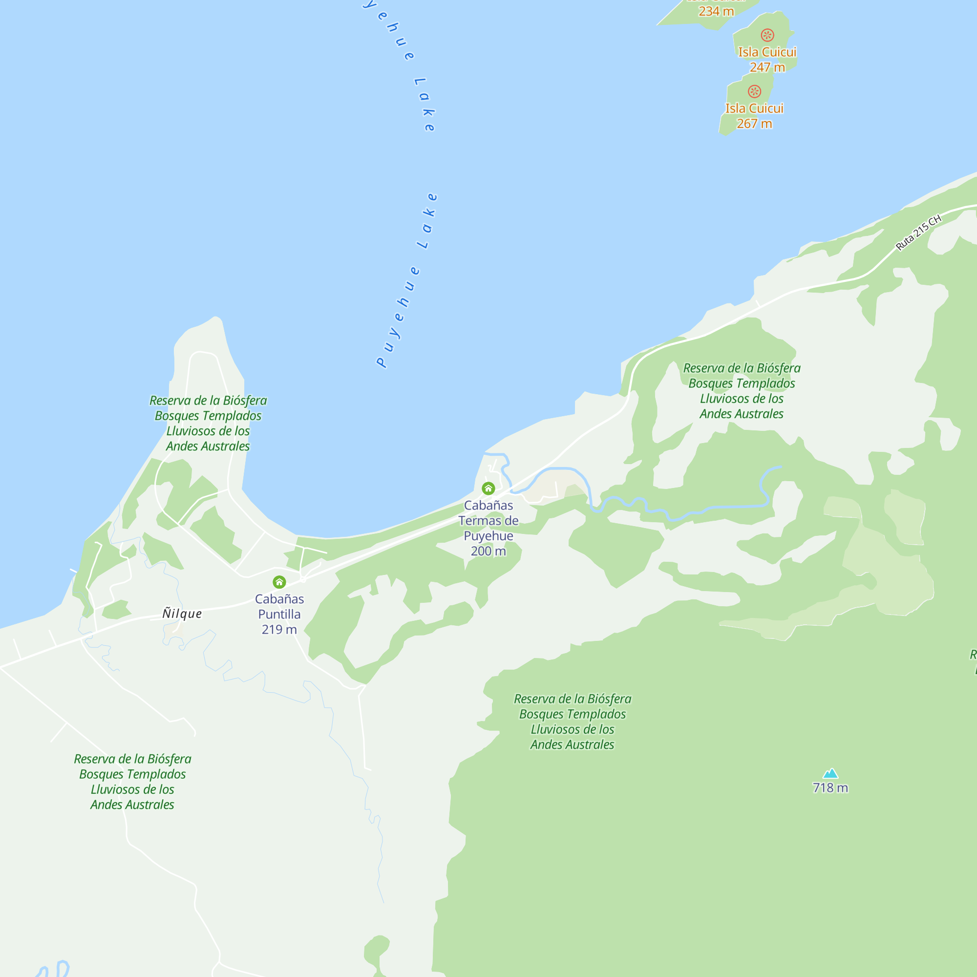 Cabañas Termas de Puyehue map