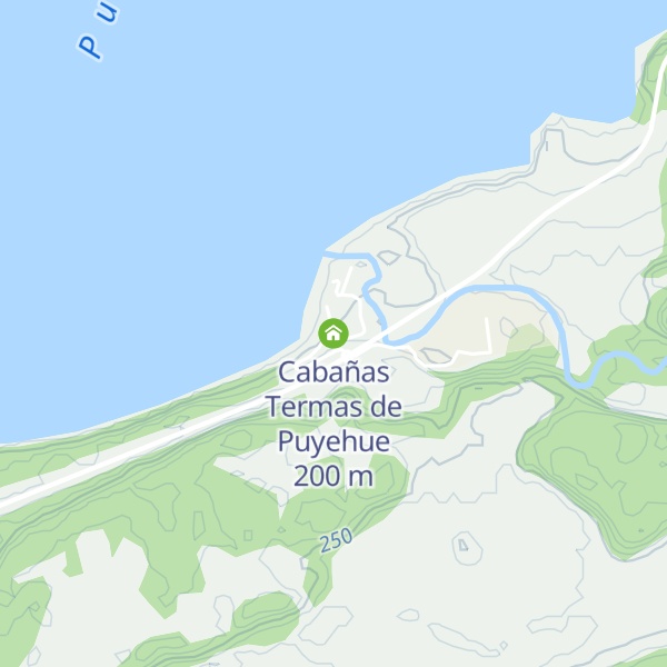 Map of Cabañas Termas de Puyehue