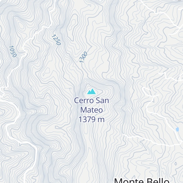 Map of Cerro San Mateo