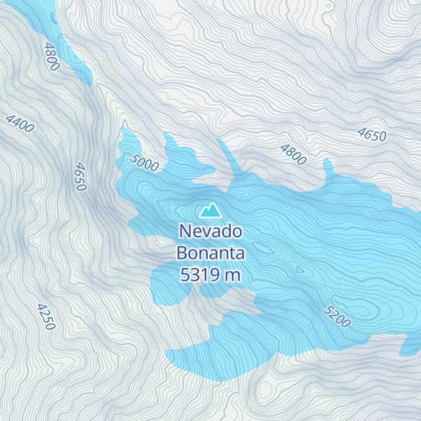 Map of Nevado Bonanta