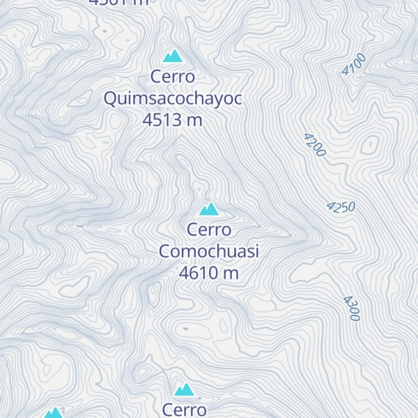 Map of Cerro Comochuasi