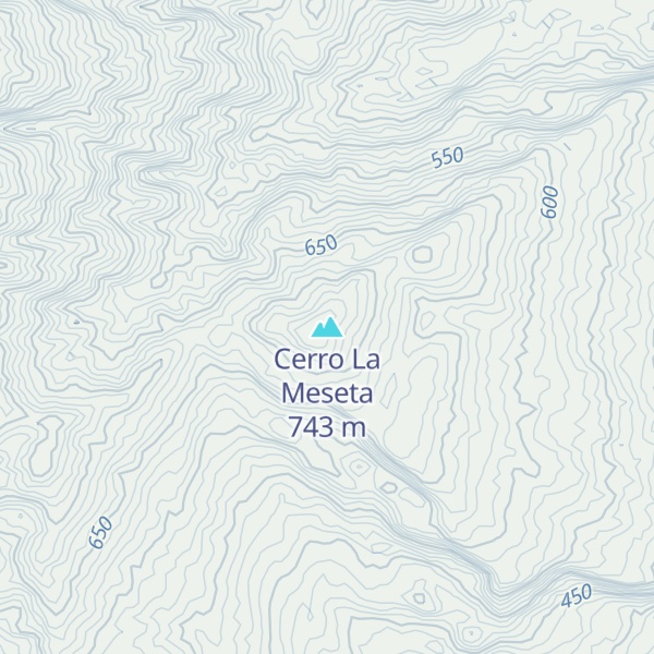 Map of Cerro La Meseta