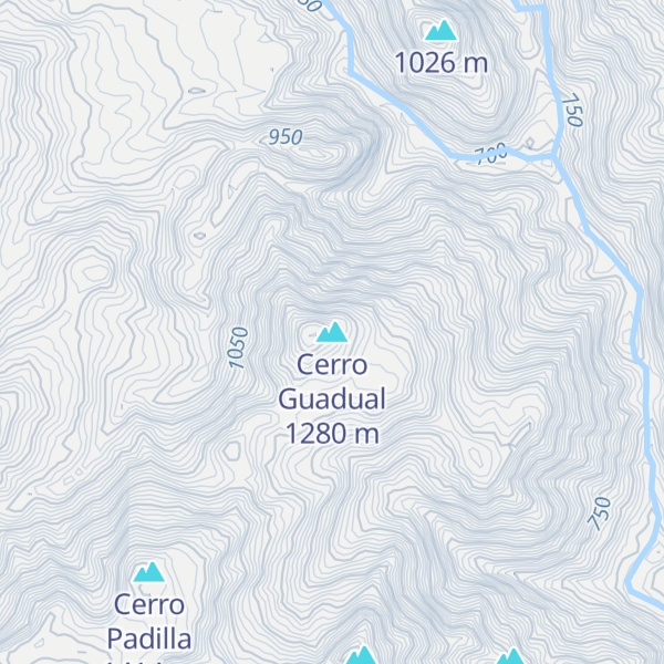 Map of Cerro Guadual