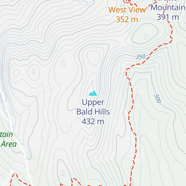 Map of Upper Bald Hills