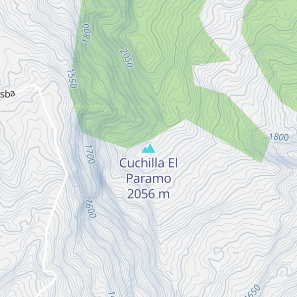 Map of Cuchilla El Paramo
