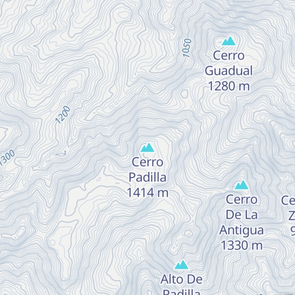 Map of Cerro Padilla
