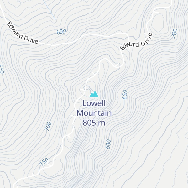 Map of Lowell Mountain
