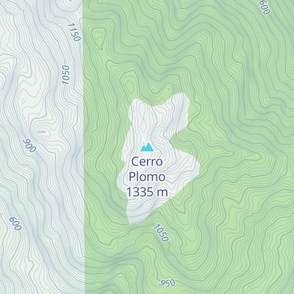 Map of Cerro Plomo