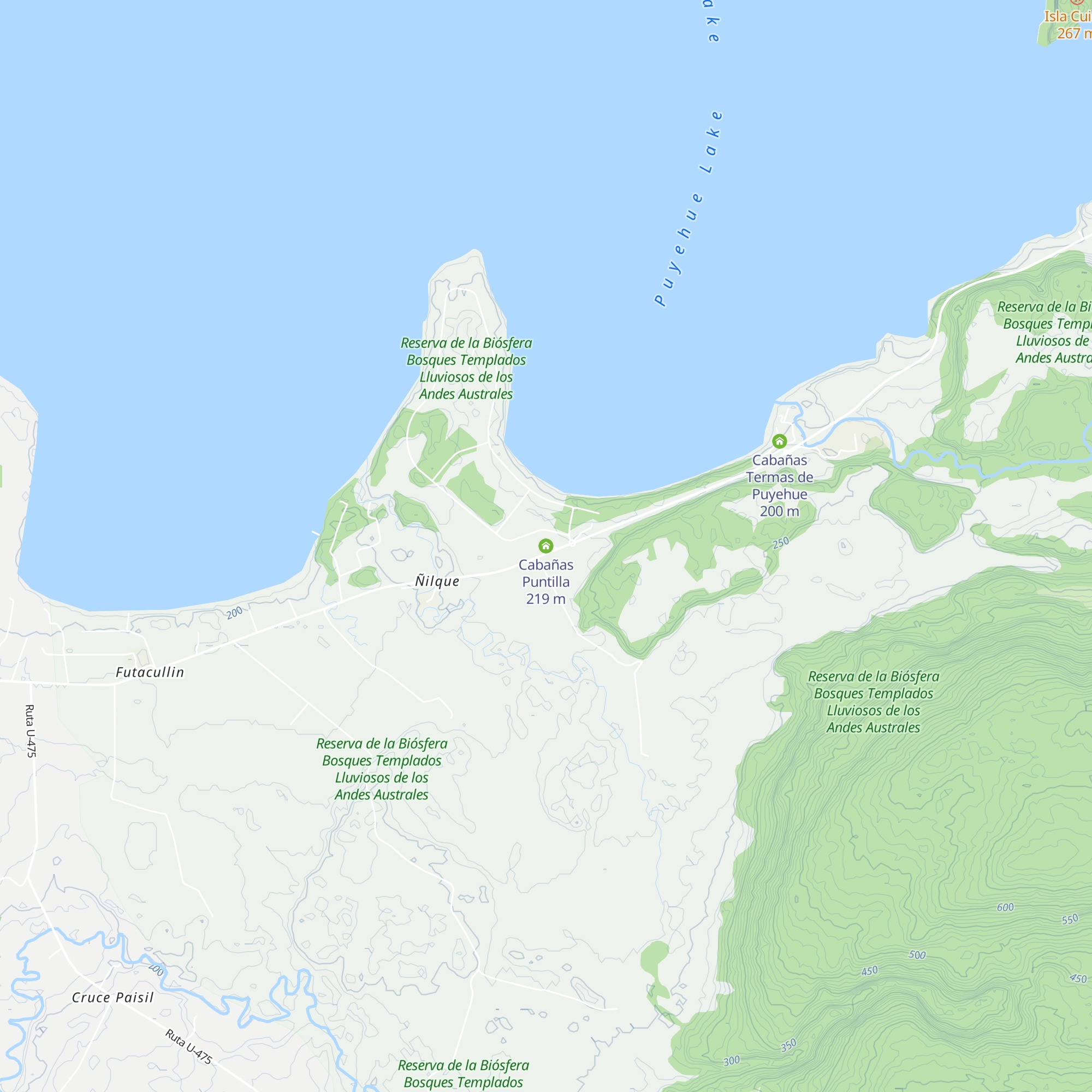 Cabañas Puntilla map