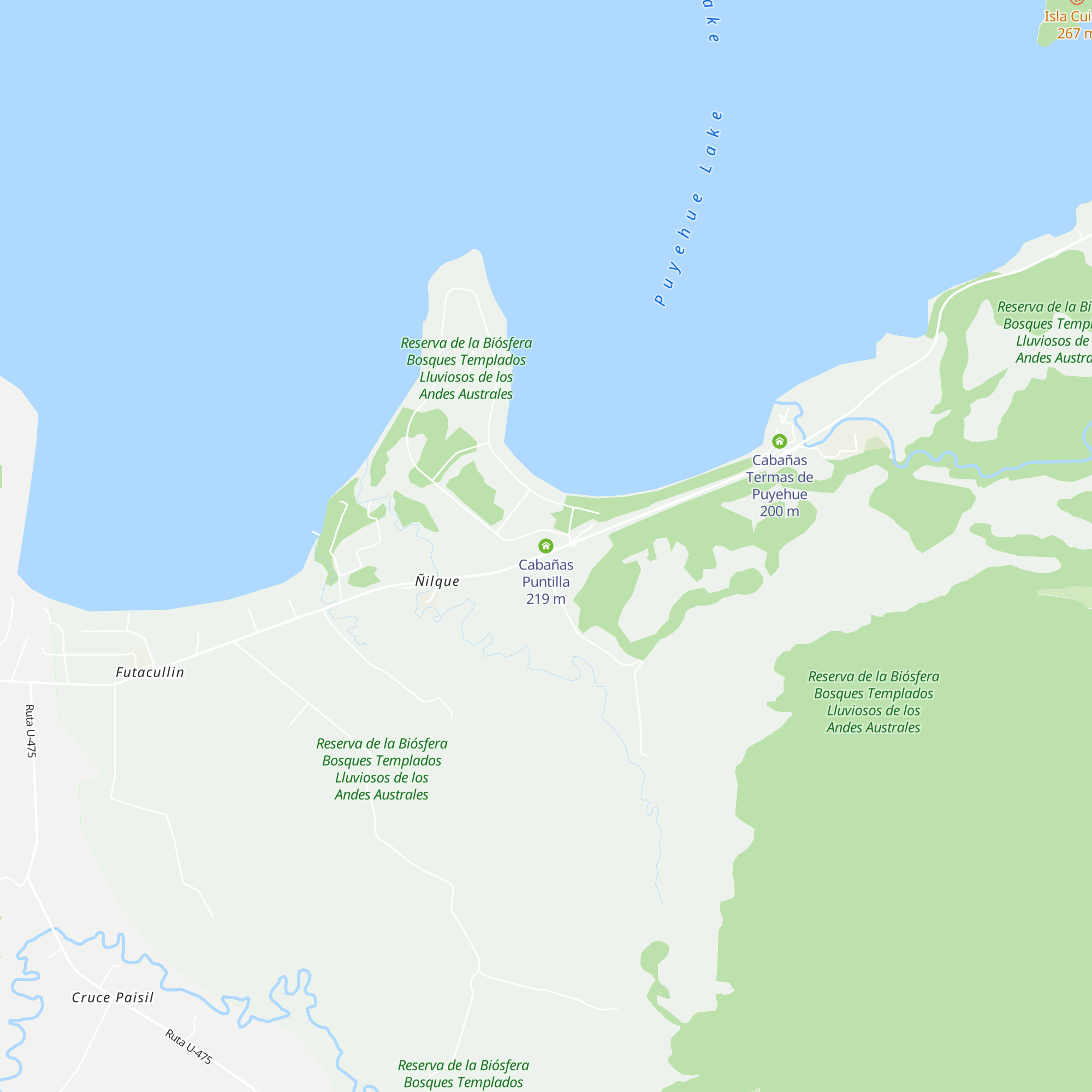 Cabañas Puntilla map