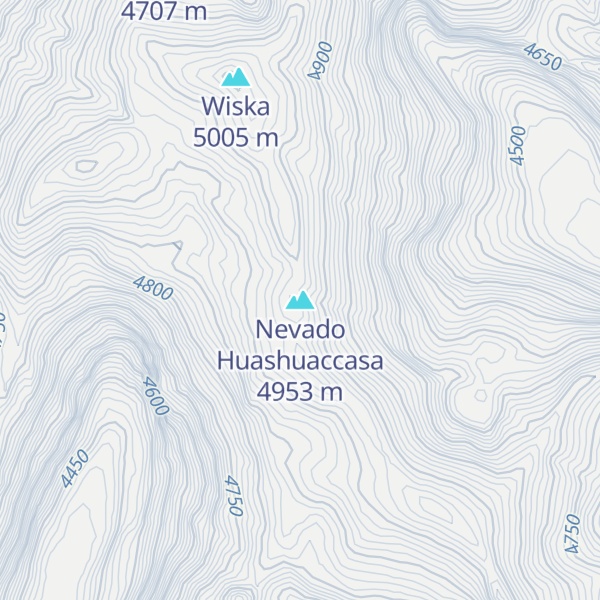 Map of Nevado Huashuaccasa