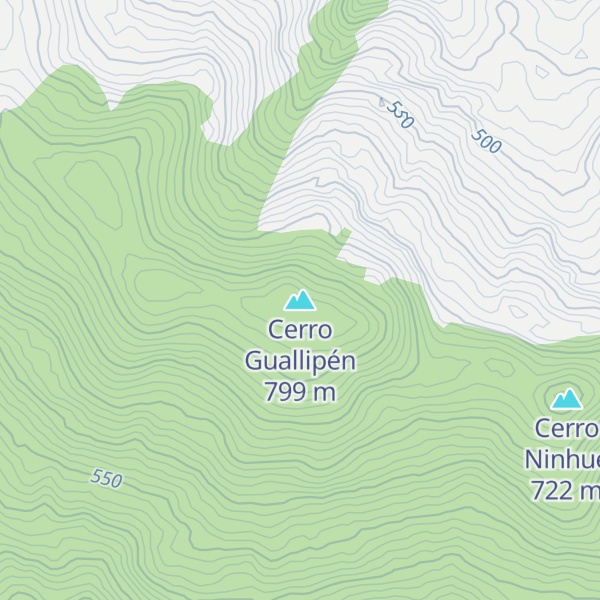 Map of Cerro Guallipén