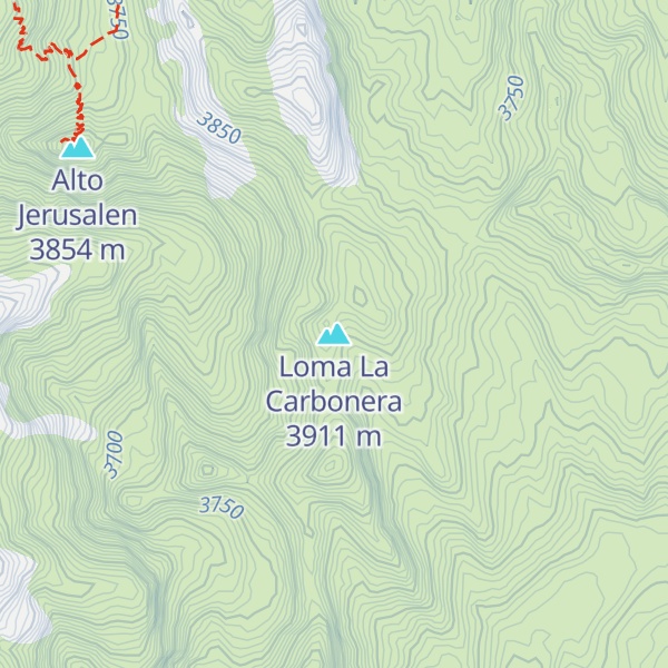 Map of Loma La Carbonera