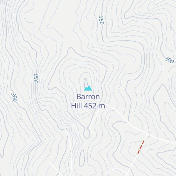 Map of Barron Hill