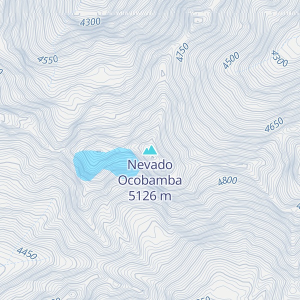 Map of Nevado Ocobamba