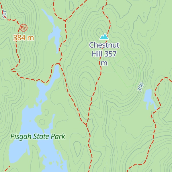 Map of Pisgah Mountain Range