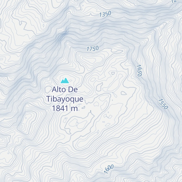 Map of Cuchilla De Tibayoque