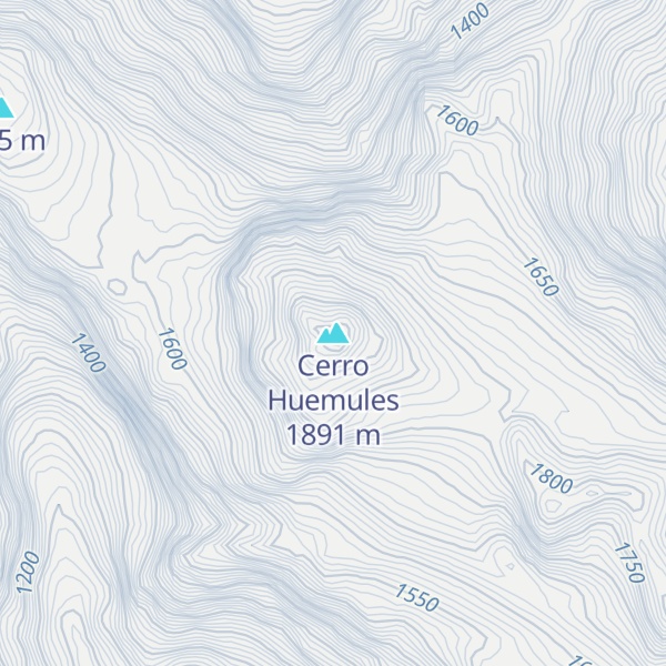 Map of Cerro Huemules
