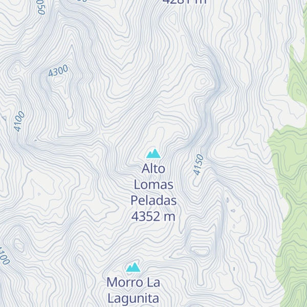 Map of Alto Lomas Peladas