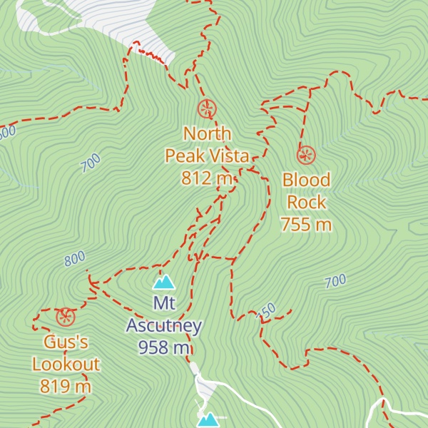 Map of Ascutney North