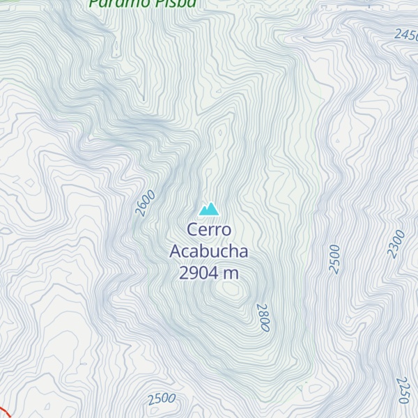 Map of Cerro Acabucha