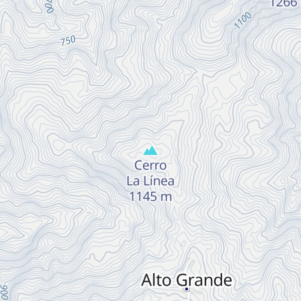 Map of Cerro La Línea