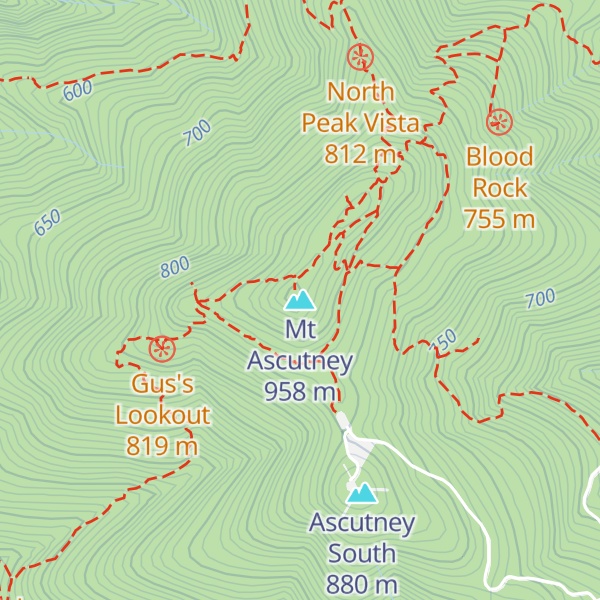 Map of Mt Ascutney