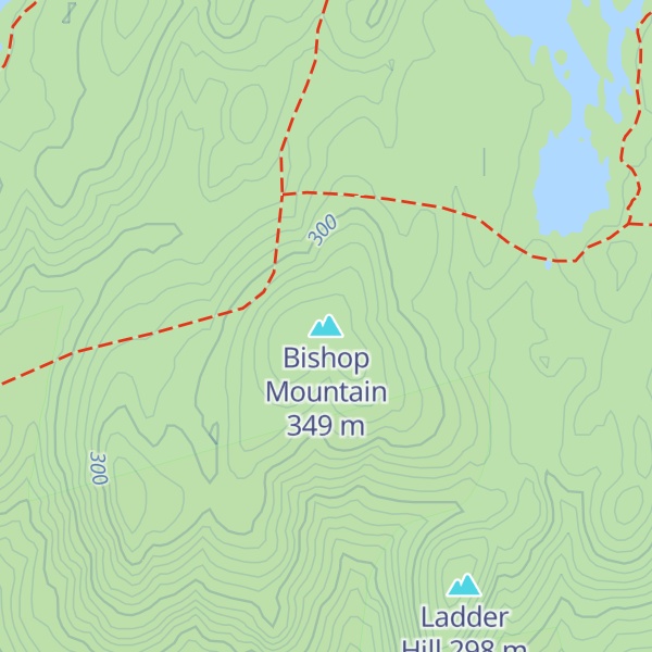 Map of Bishop Mountain