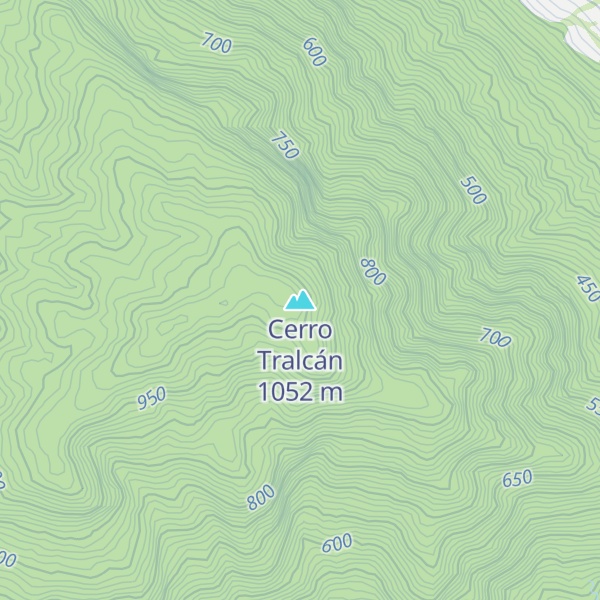 Map of Cerro Tralcán