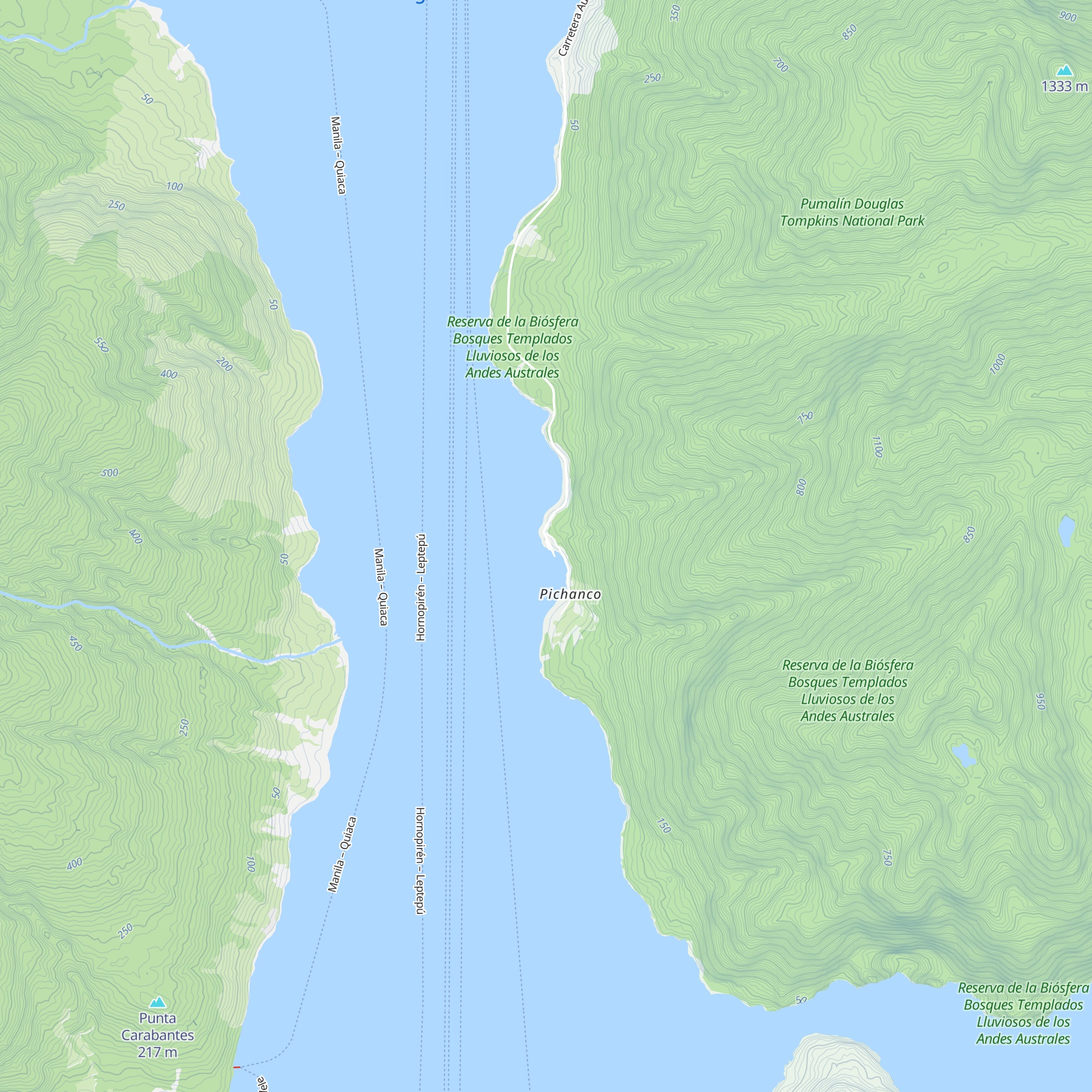 Refugio Pichanco map