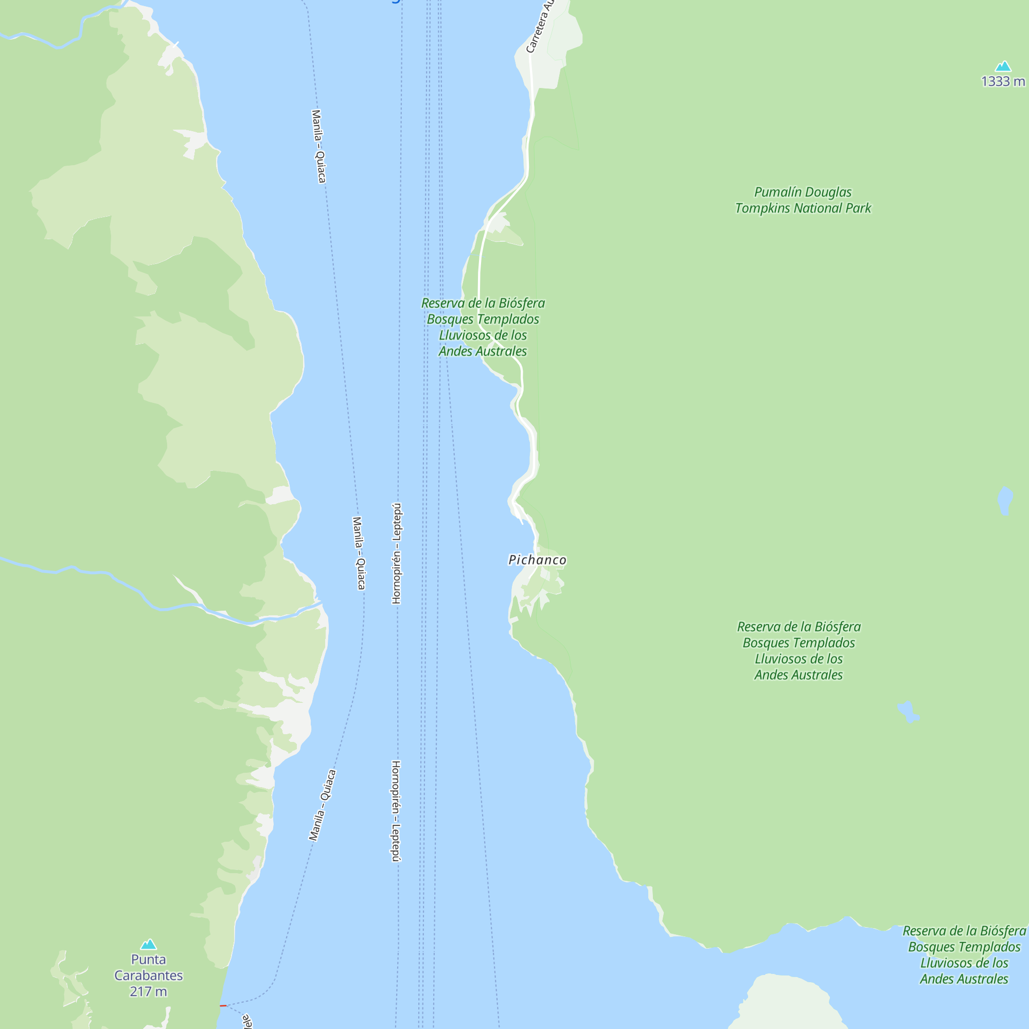 Refugio Pichanco map