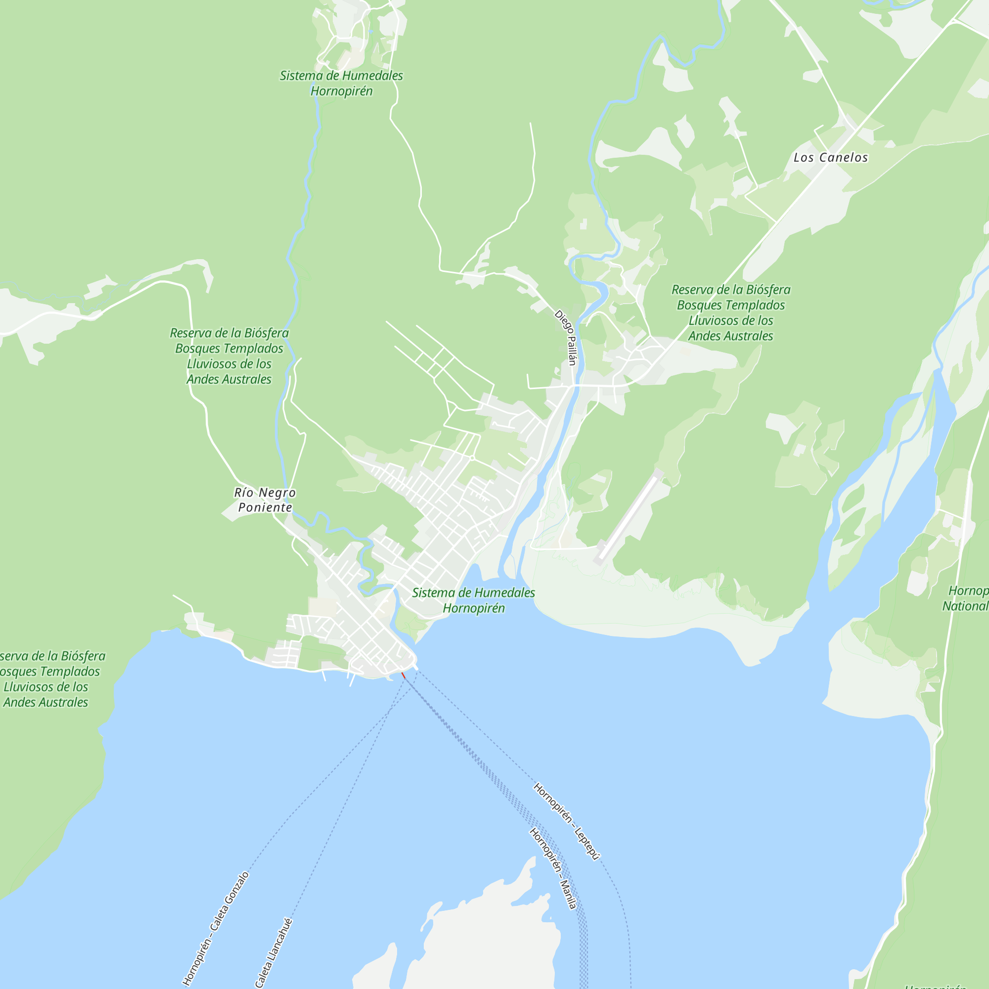 Refugio el Gualpón map