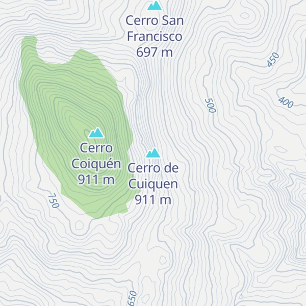 Map of Cerro de Cuiquen