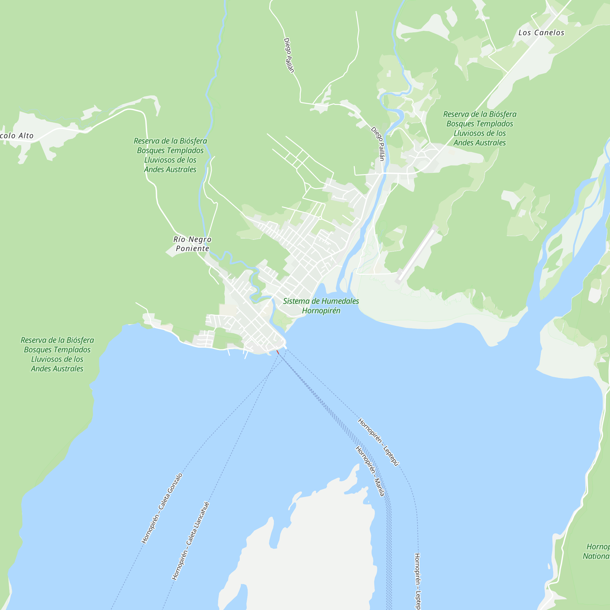 Cabañas Oelckerls map