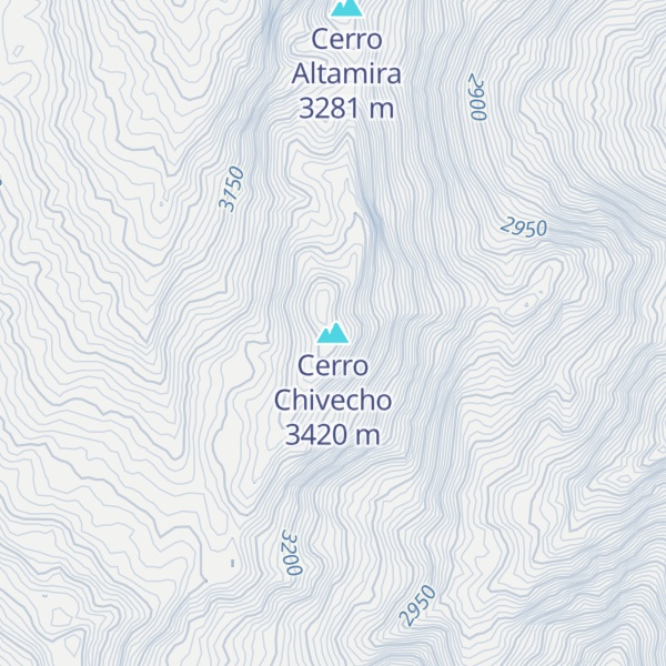 Map of Cerro Chivecho