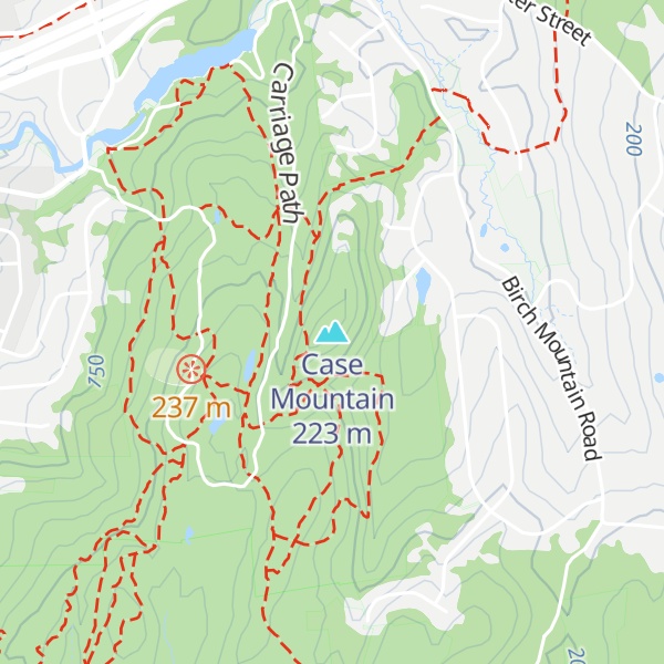 Map of Case Mountain