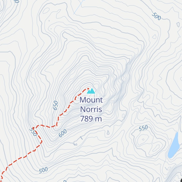 Map of Mount Norris