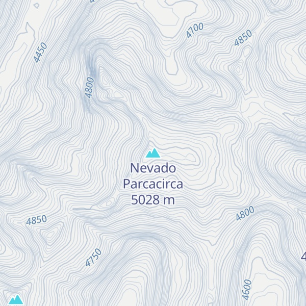 Map of Nevado Parcacirca