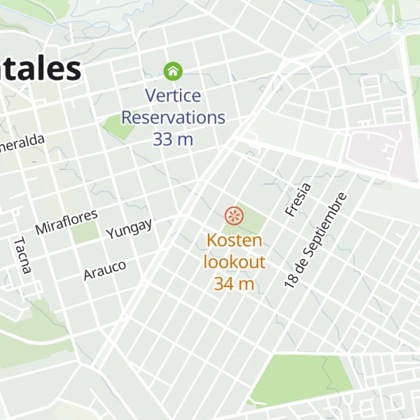 Map of Cabanas Paso Kirke