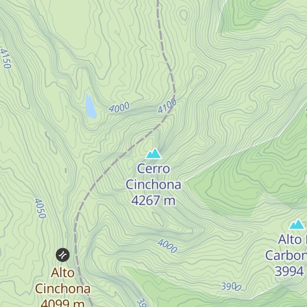 Map of Cerro Cinchona